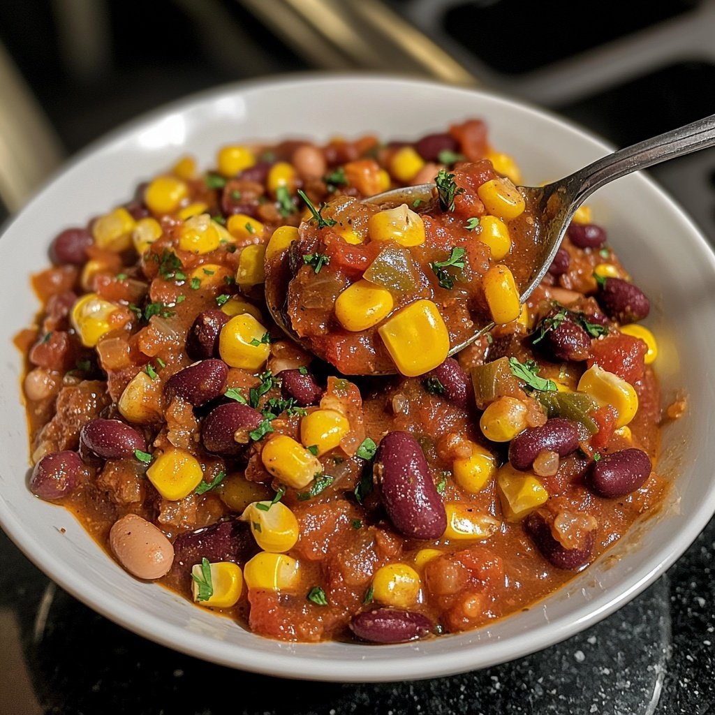 Chili sin Carne mit Mais