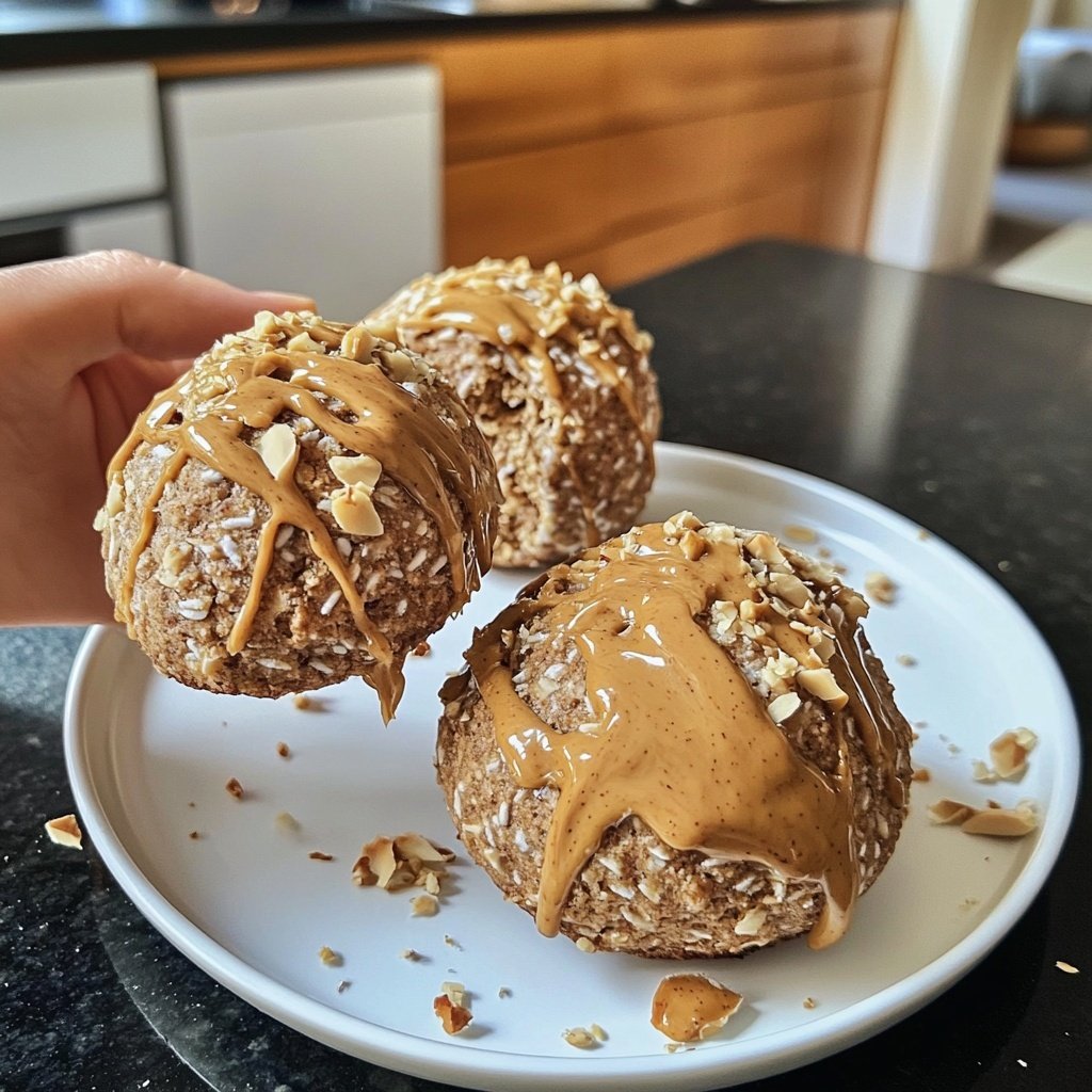 Protein Bällchen mit Mandelmus