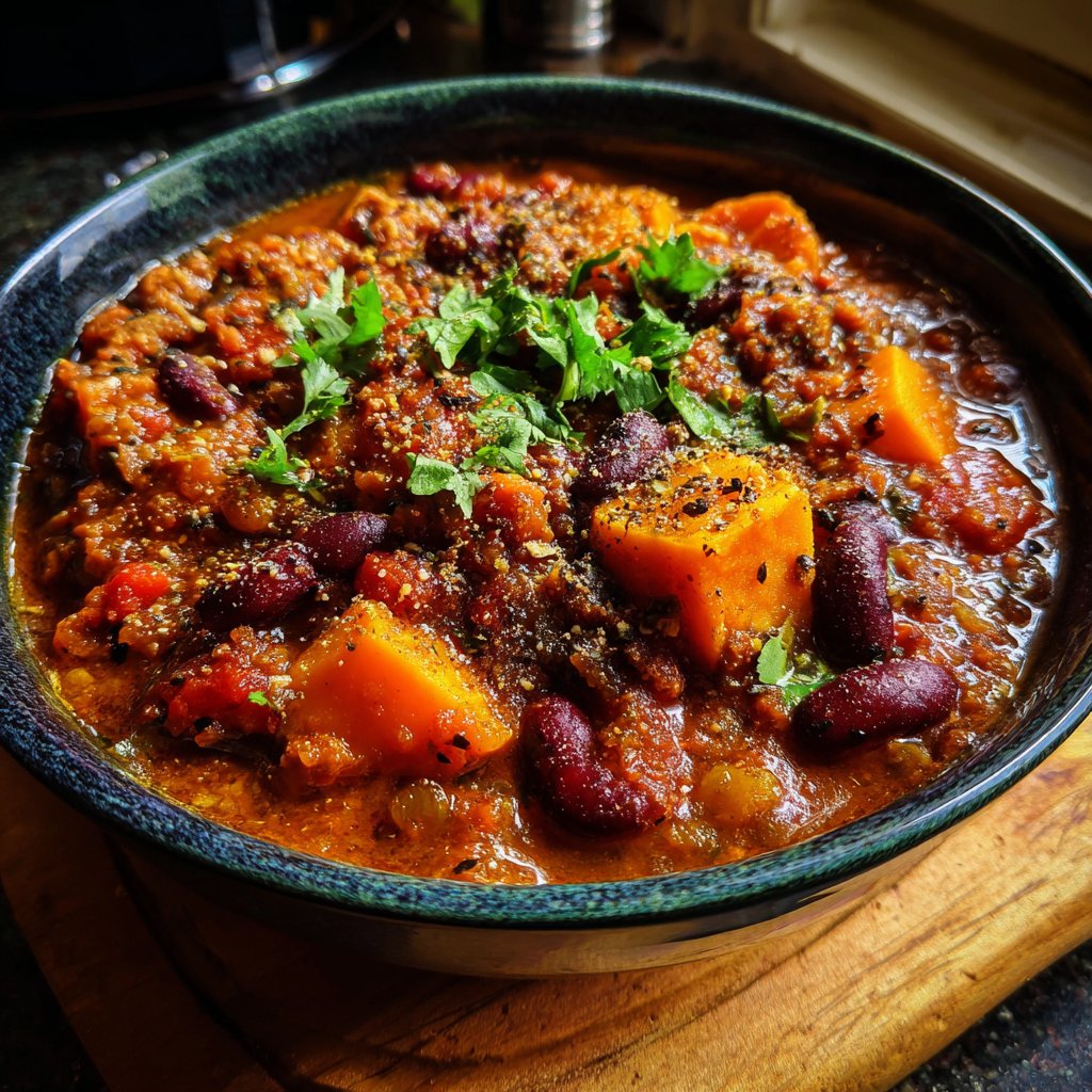 Chili sin Carne mit Süßkartoffel