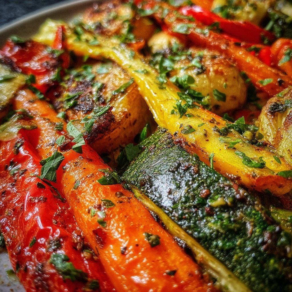 Mittagessen mit Ofengemüse