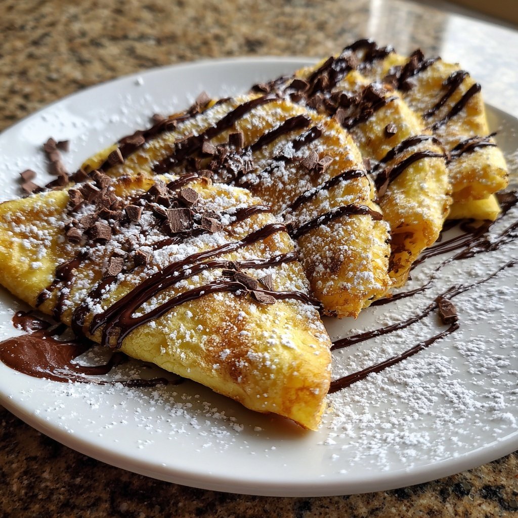 Pfannkuchen mit Schokostreifen