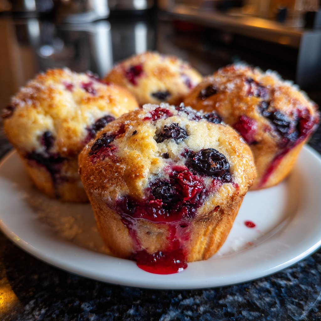 Muffins mit Beeren und Joghurt