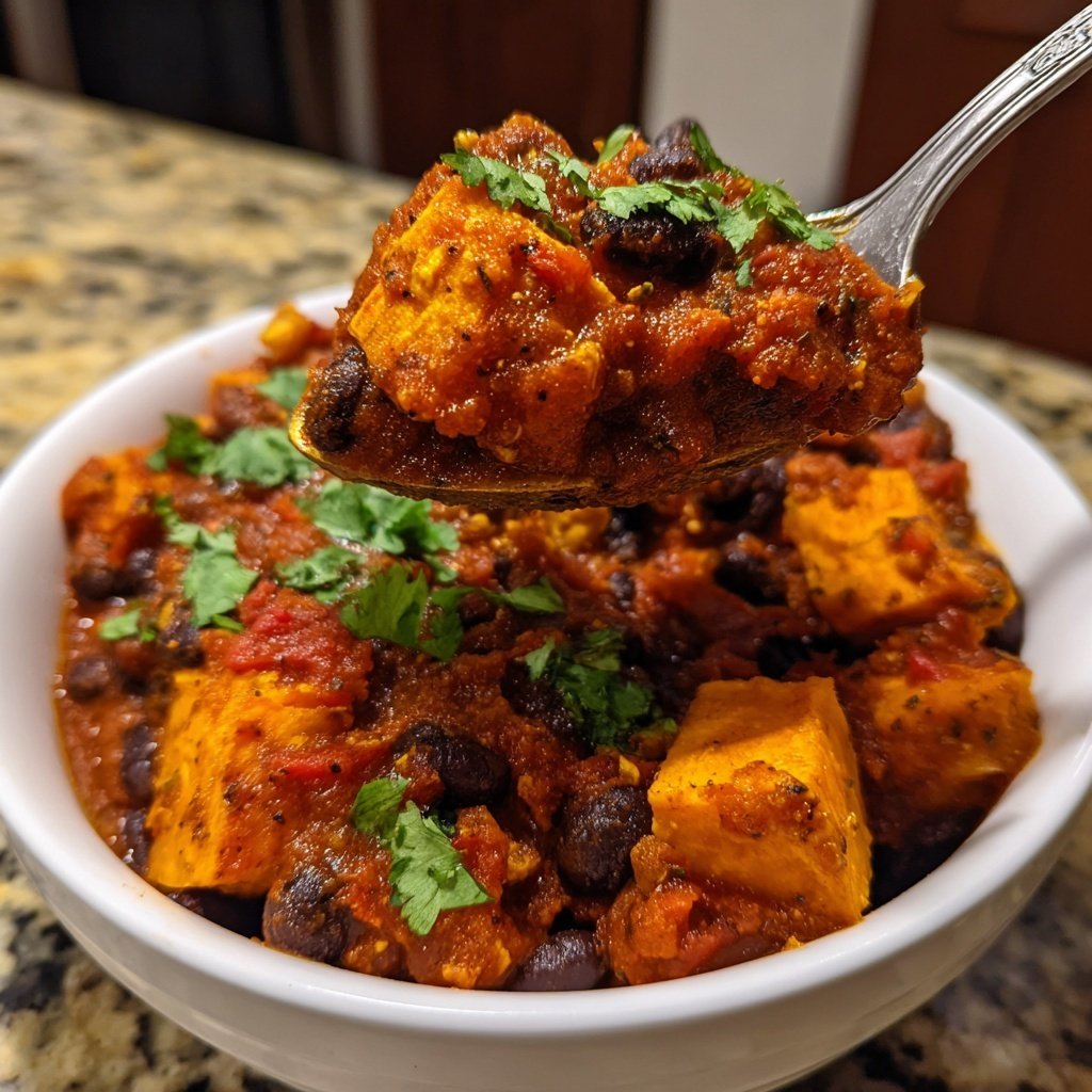 Chili sin Carne mit Süßkartoffeln