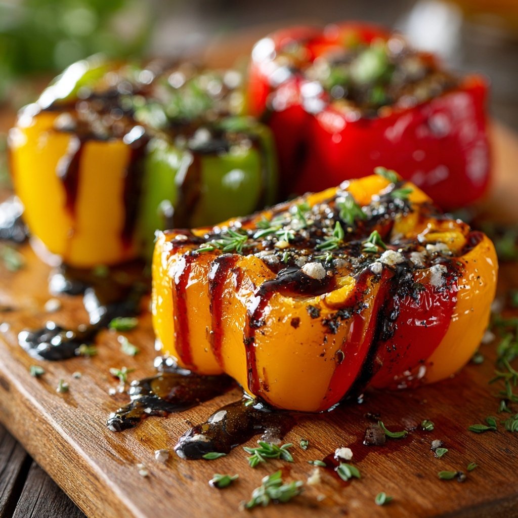 Gegrillte Paprika Mit Balsamico
