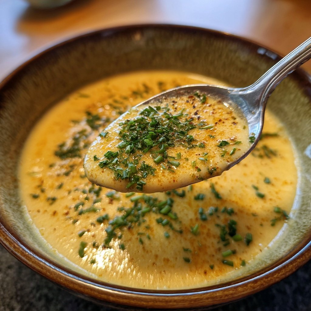 Cremige Blumenkohlsuppe mit Curry