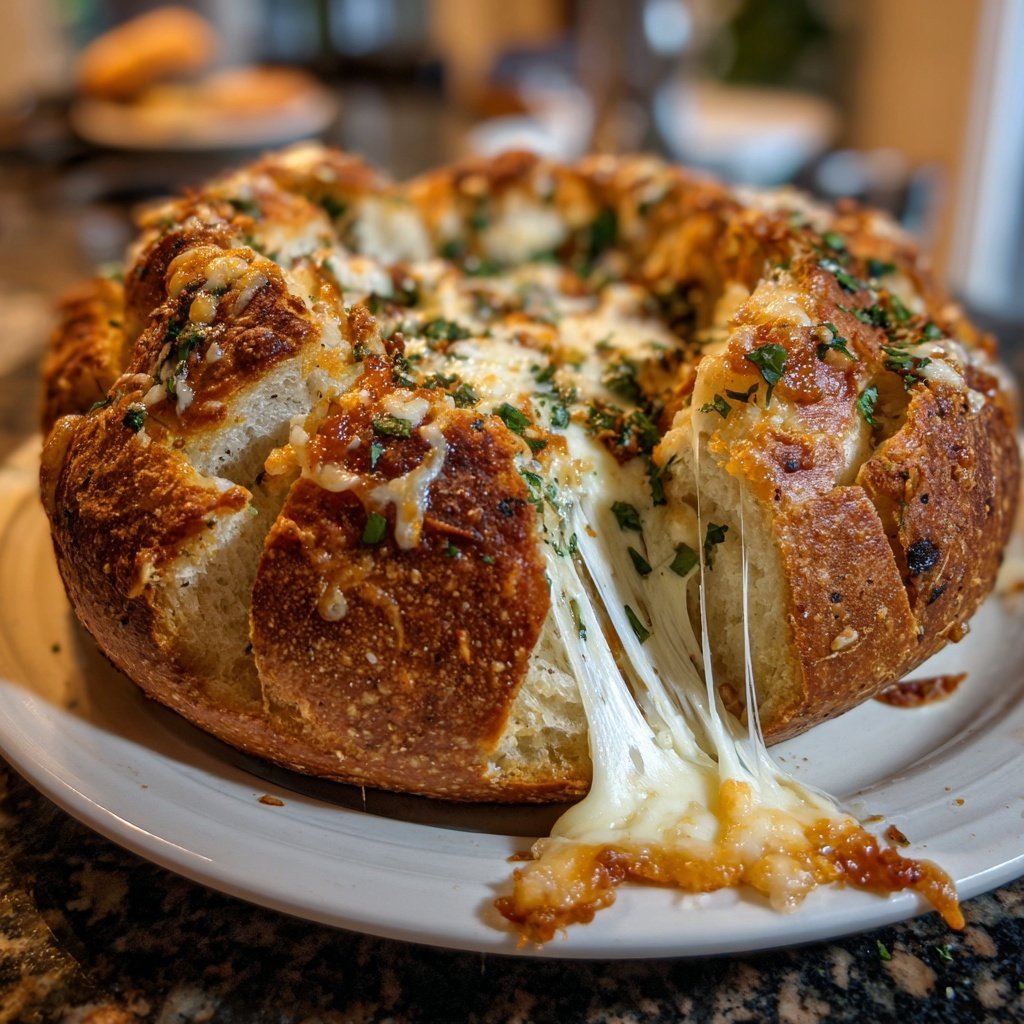 Zupfbrot Mit Käse Und Kräutern