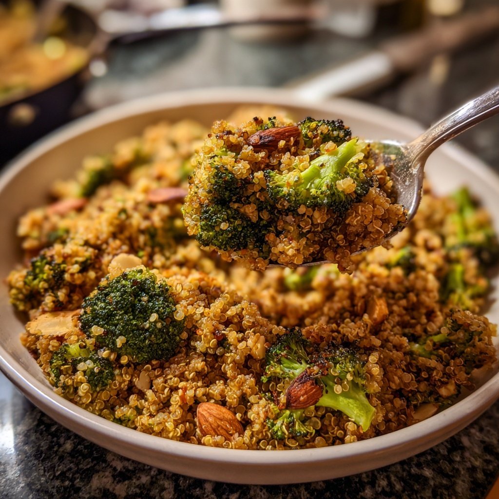 Quinoa mit Brokkoli und Mandeln