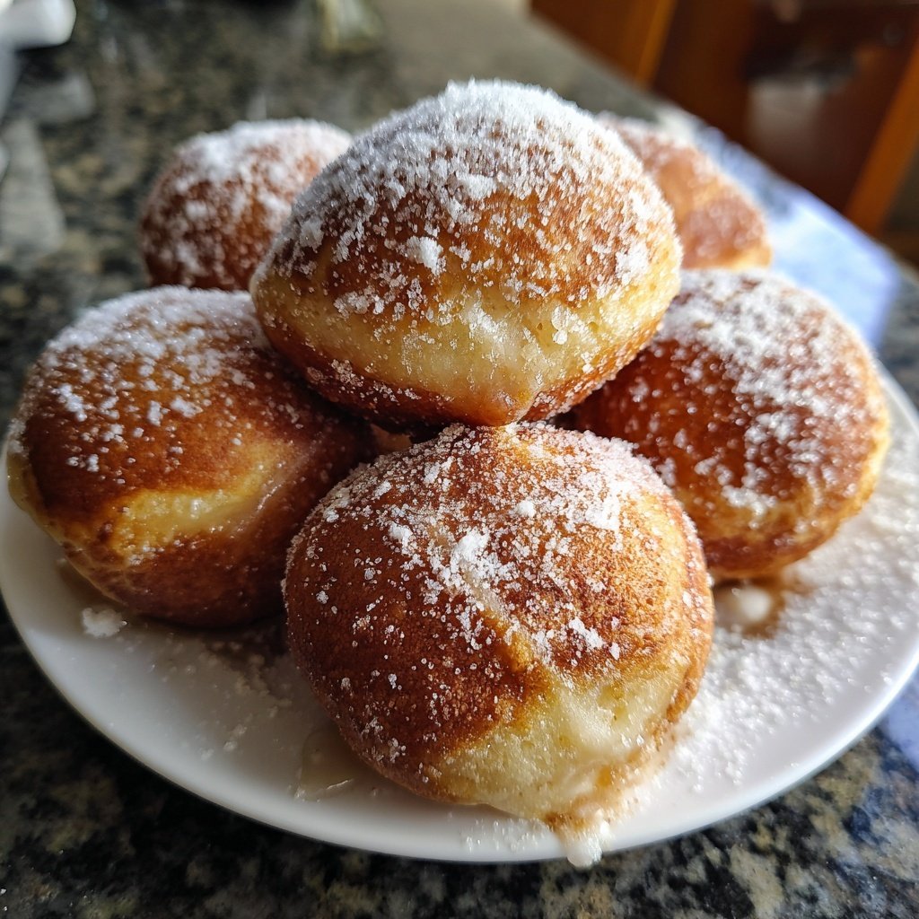 Quarkbällchen mit Zitronenzucker