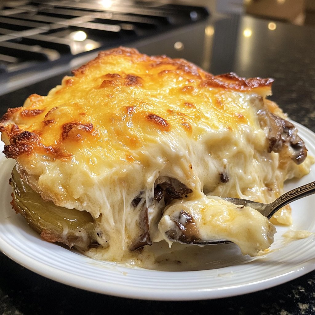 Kartoffelauflauf mit Pilzen